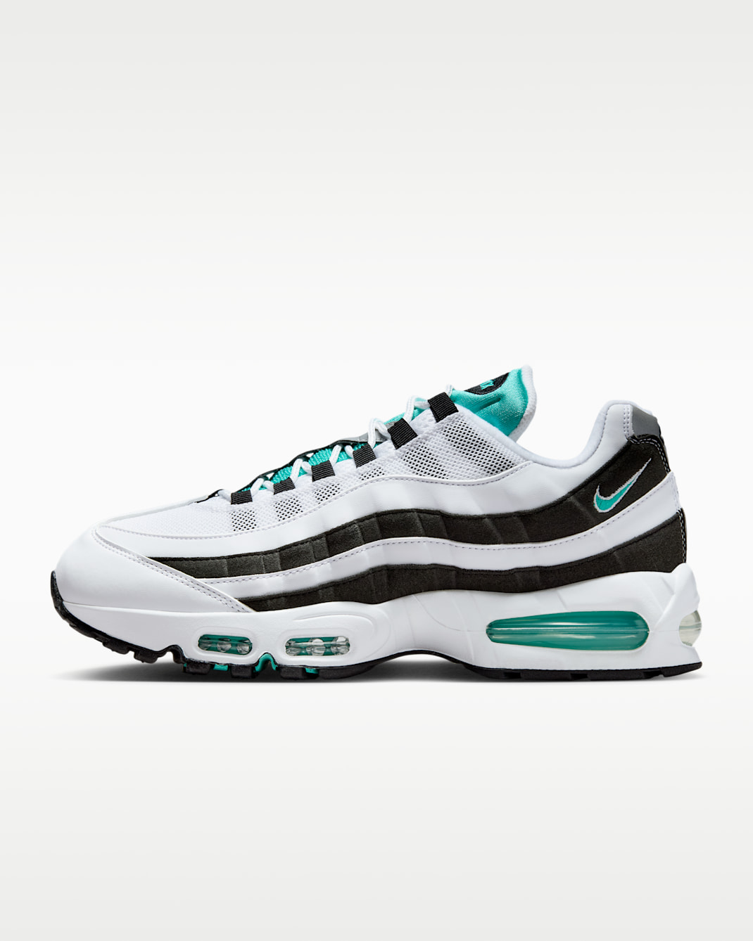 Nike Air Max 95 OG Men's Shoes - White/Black/Metallic Silver/Hyper Jade