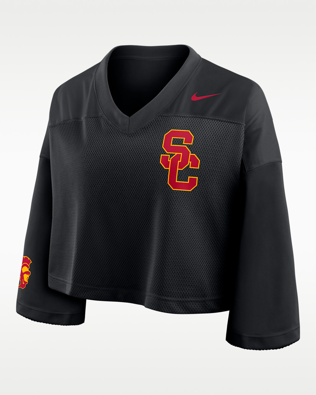 USC Jersey Women's Nike Dri-FIT College Cropped Top - Black