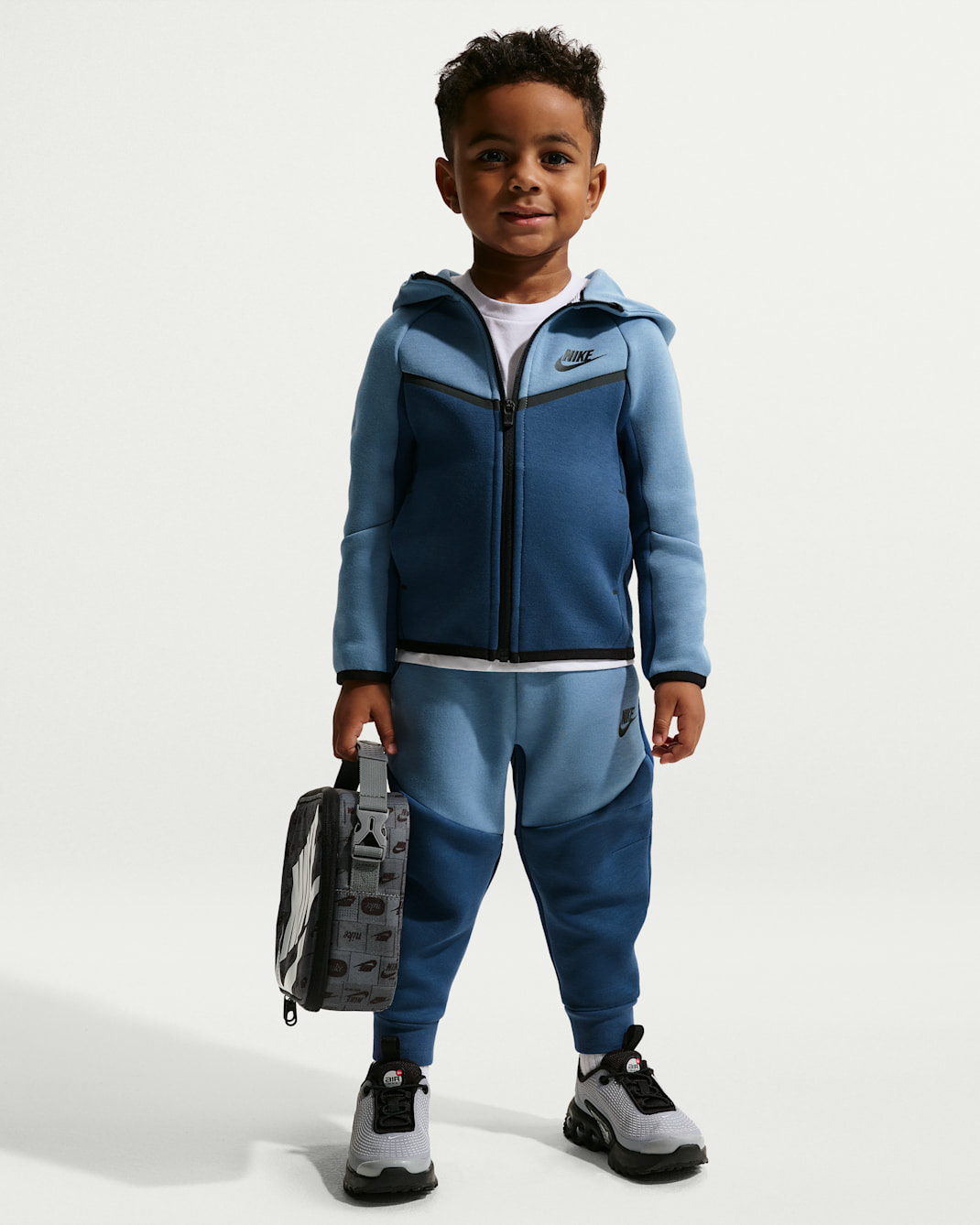 Conjunto de 2 piezas de sudadera de cierre completo Tech Fleece infantil Nike Sportswear - Azul