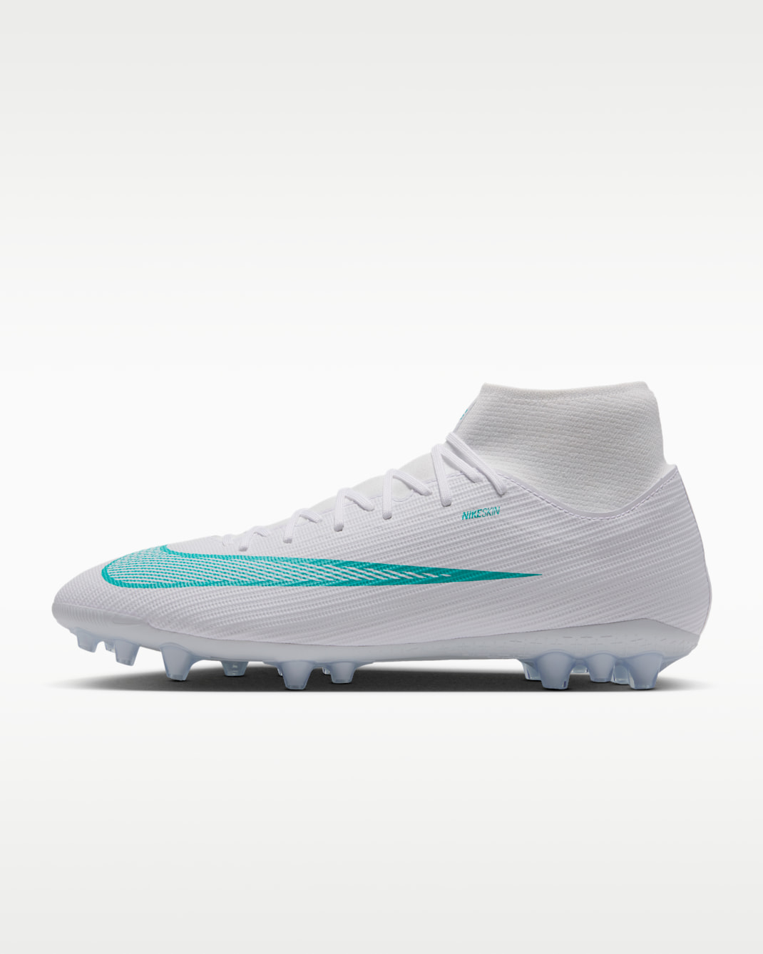 Nike Mercurial Superfly 11 Academy høy fotballsko til kunstgress - Hvit/Dusty Cactus