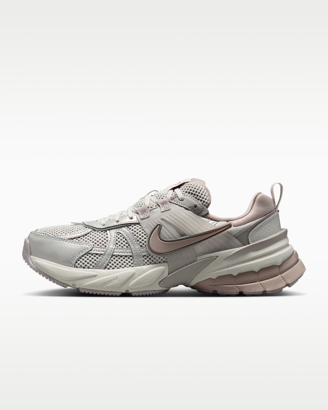 Nike V2K Run Women's Shoes with Reflective Accents - Light Bone/College Grey/Malt