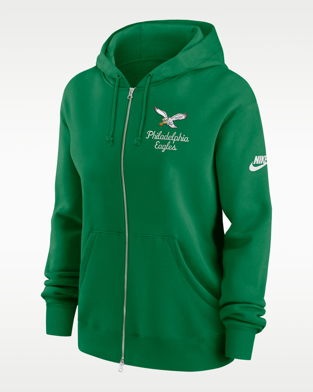 Sudadera con gorro Nike de la NFL de cierre completo para mujer Philadelphia Eagles Phoenix Rewind - Verde Kelly