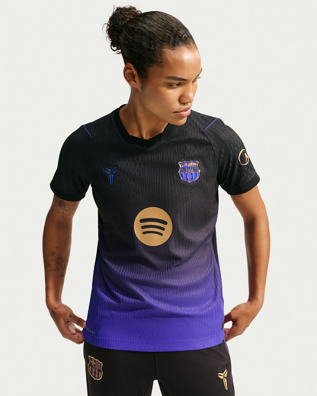 F.C. Barcelona 2026/27 Match Away Women's Kobe Aero-FIT Football Authentic Shirt - Field Purple/Field Purple/Black/Metallic Gold