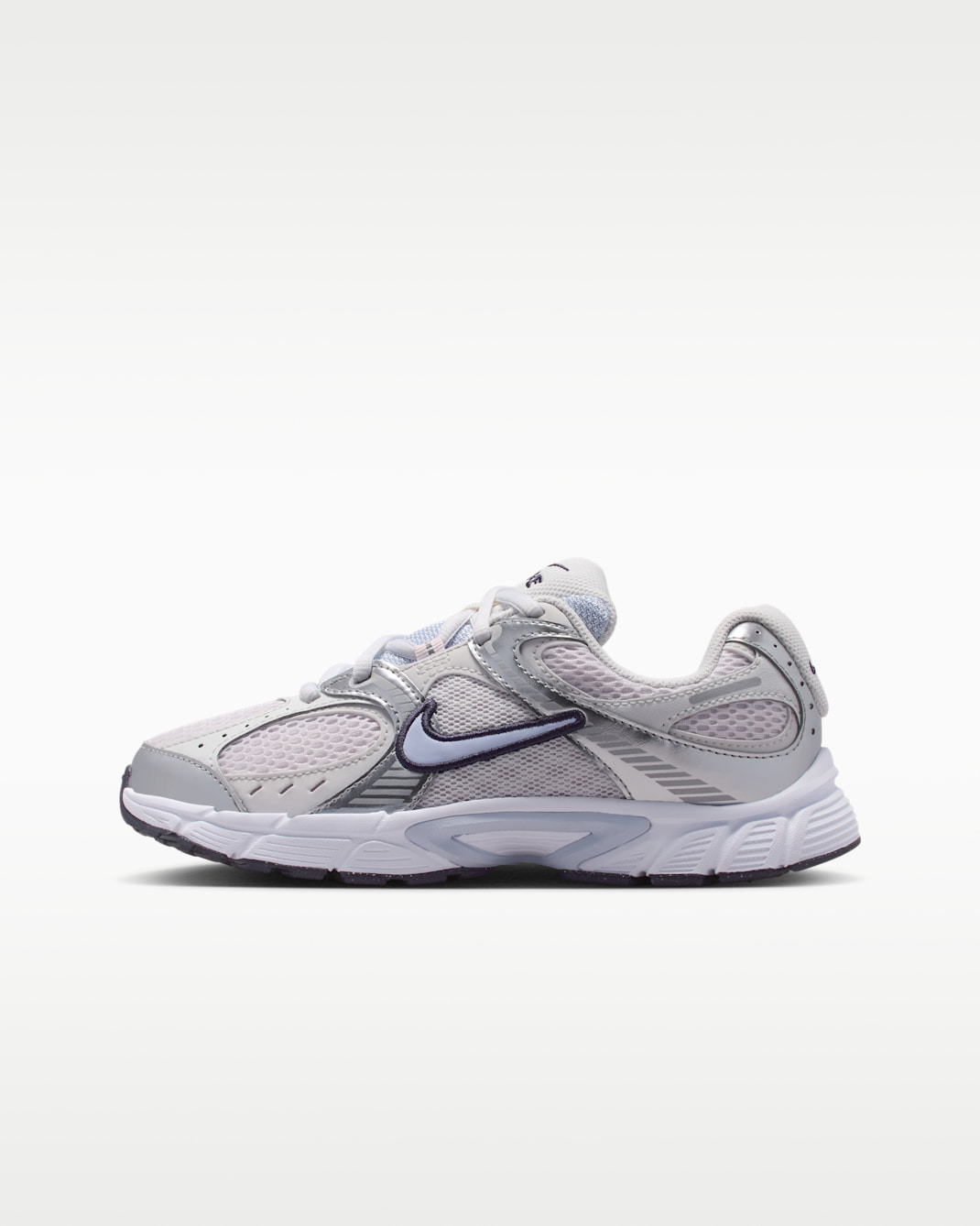 Tenis para niños grandes Nike V5 RNR - Violeta claro/Plata metalizado/Morado cueva/Fantasma
