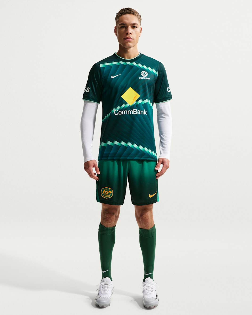 Australia 2026 Stadium Home Men's Nike Dri-FIT Football Replica Shorts - Mystic Green/Pro Green/Sail/Sport Gold
