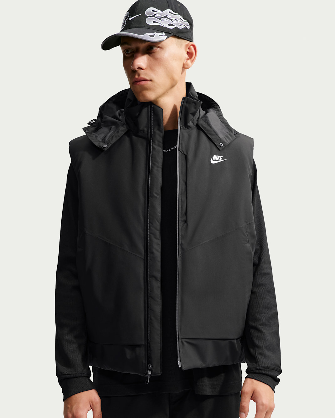 Veste sans manches Storm-FIT ADV Nike Windrunner PrimaLoft® pour homme - Noir/Noir/Noir/Blanc