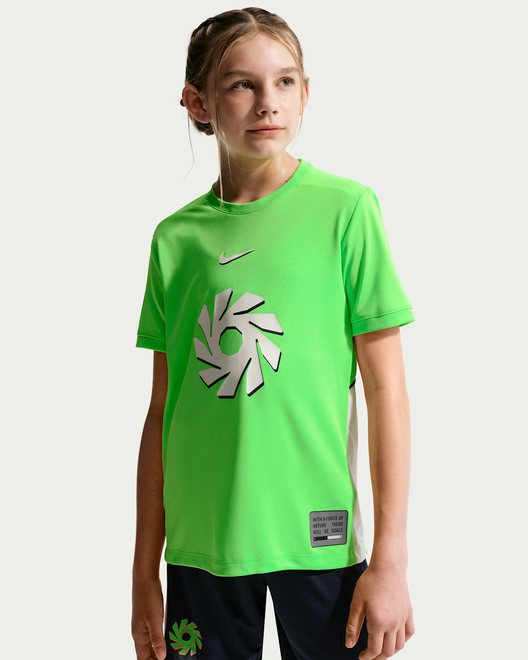 Erling Haaland Academy Older Kids' Nike Dri-FIT Football Top - Green Strike/Phantom/Obsidian/Phantom