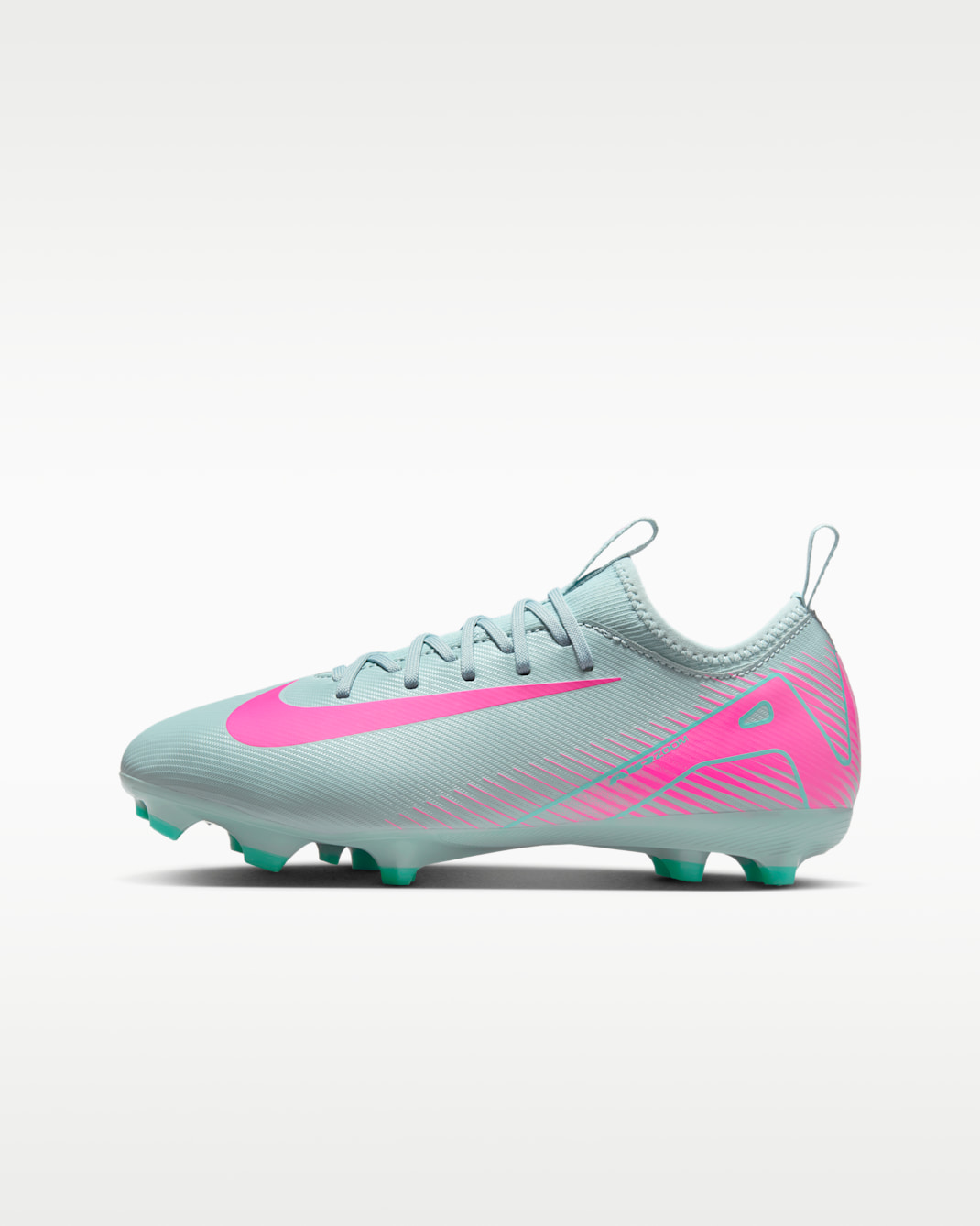 Nike Jr. Mercurial Vapor 16 Academy Little/Big Kids' Multi-Ground Low-Top Soccer Cleats - Ocean Cube/Pink Blast