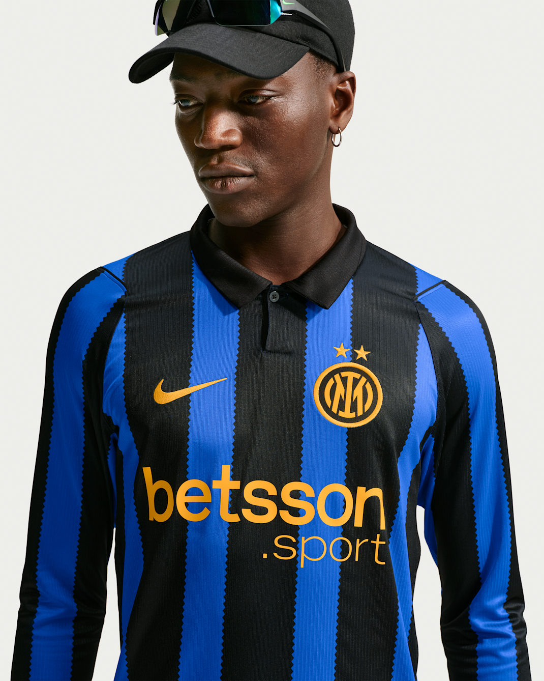 Inter Milan 2026/27 Stadium Home Men's Nike Dri-FIT Football Replica Long-Sleeve Shirt - Lyon Blue/Black/University Gold