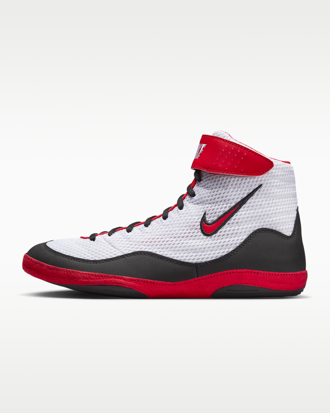 Nike Inflict Wrestling Shoes - White/Black/University Red