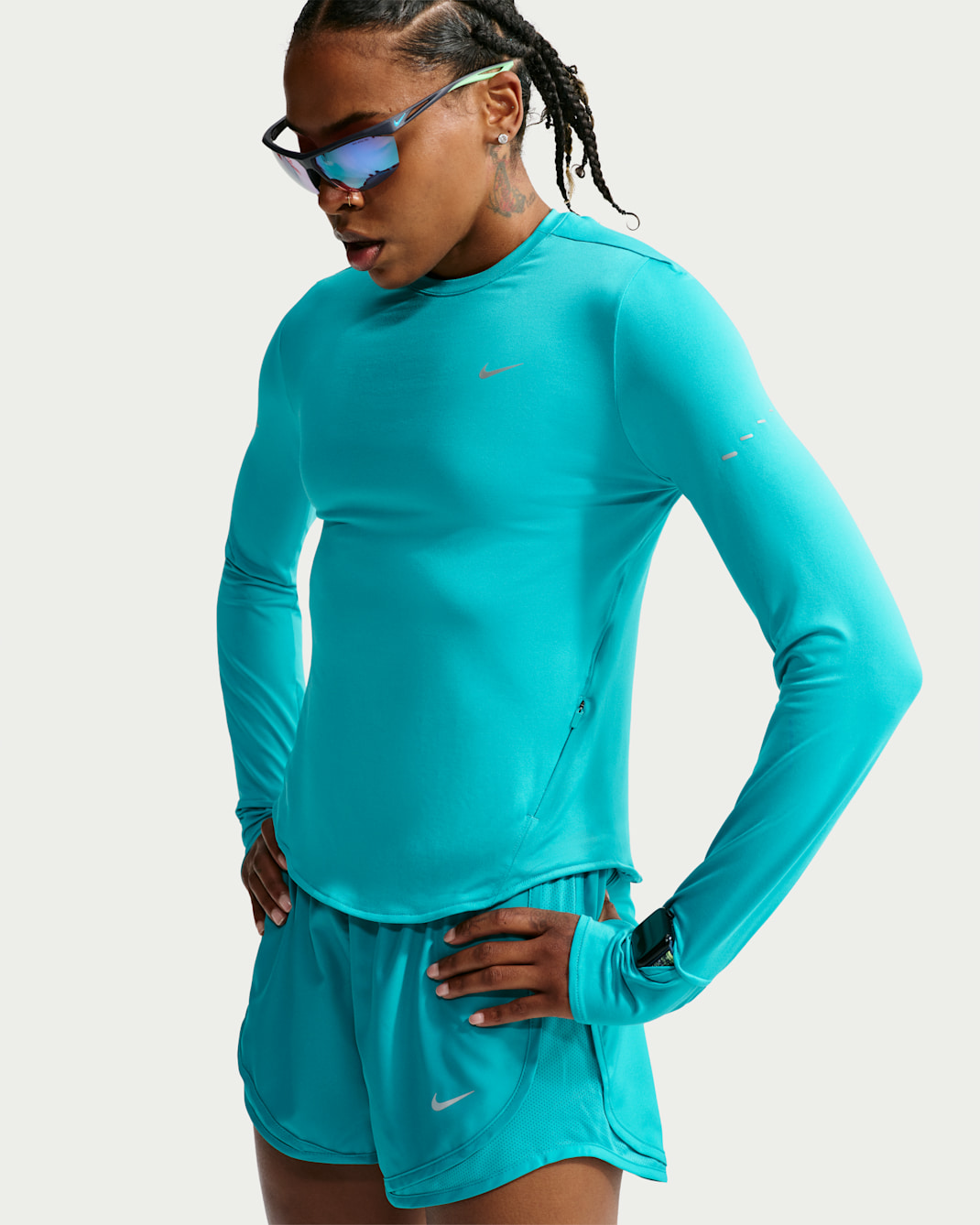 Nike Swift Women's Dri-FIT UV Long-Sleeve Crew-Neck Running Top - Energy