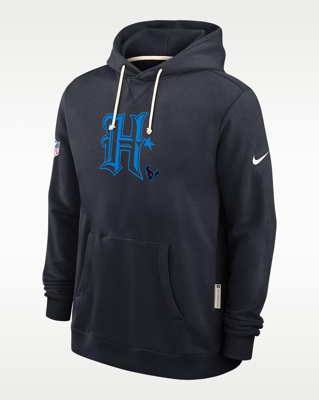 Houston Texans Alt Offensive Set Play Sideline Men's Nike Dri-FIT NFL Pullover Hoodie - Blue
