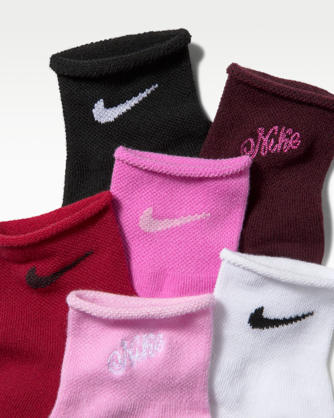 Nike Kids' Rolled Welt Ankle Socks (6 Pairs)