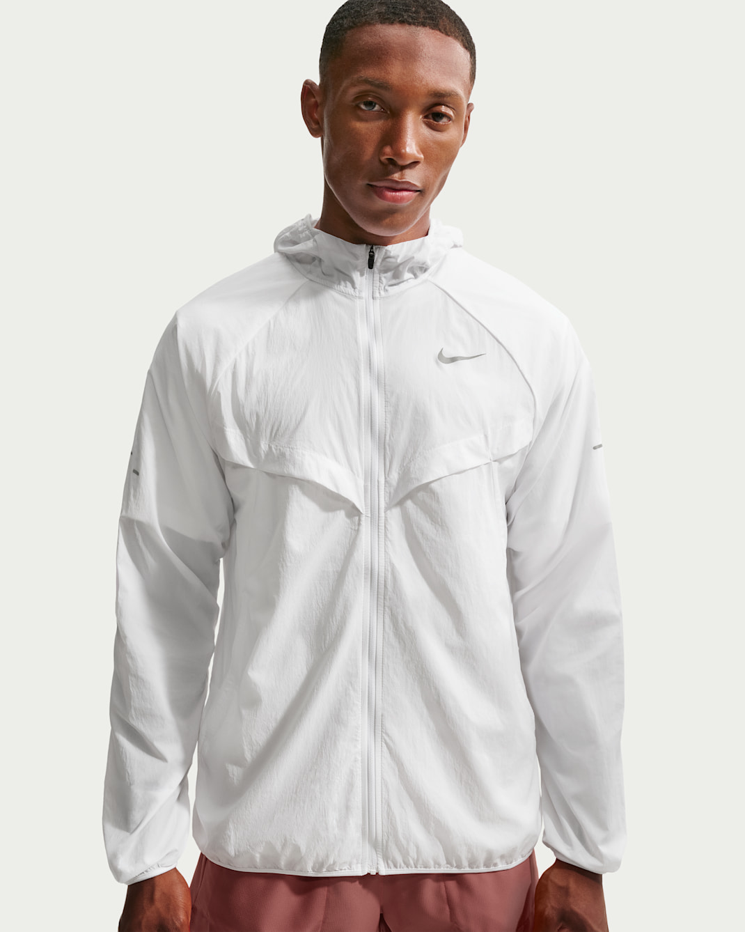 Nike Stride Men's Repel UV Running Jacket - White/White