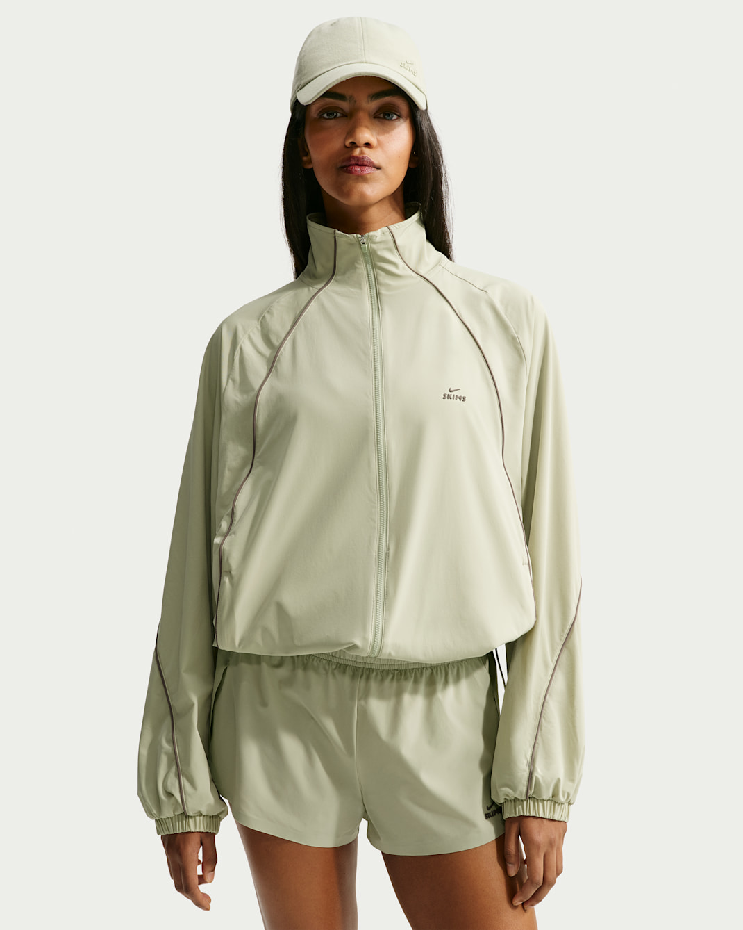 NikeSKIMS Stretch Nylon Women's Oversized Jacket - NSKM Talc