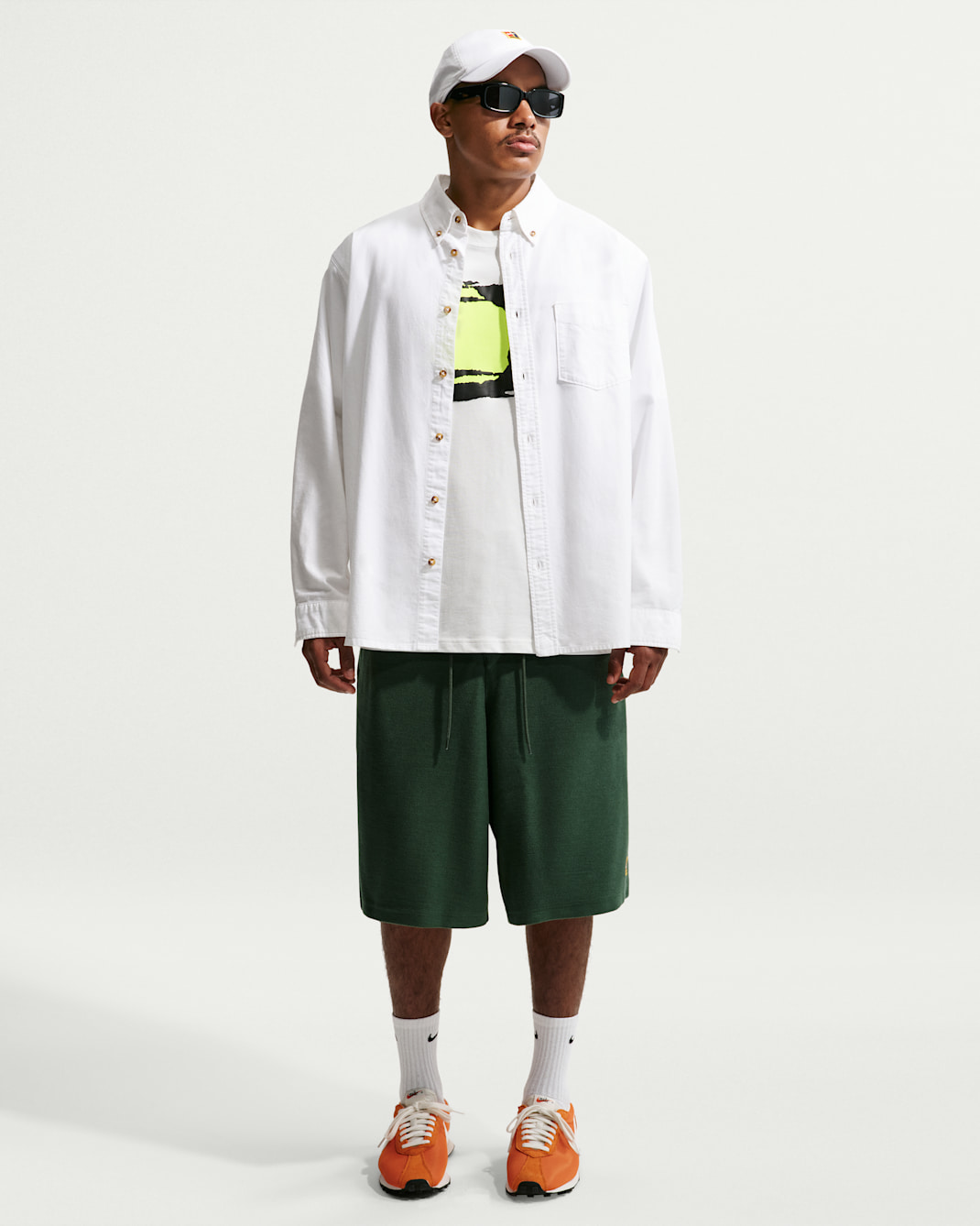 Nike Club Rules Men's French Terry Shorts - Fir/Volt/Black/Fir