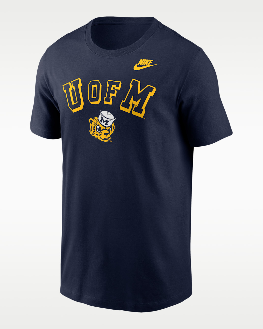 Playera universitaria Nike para hombre Michigan Legacy Nickname - Azul marino
