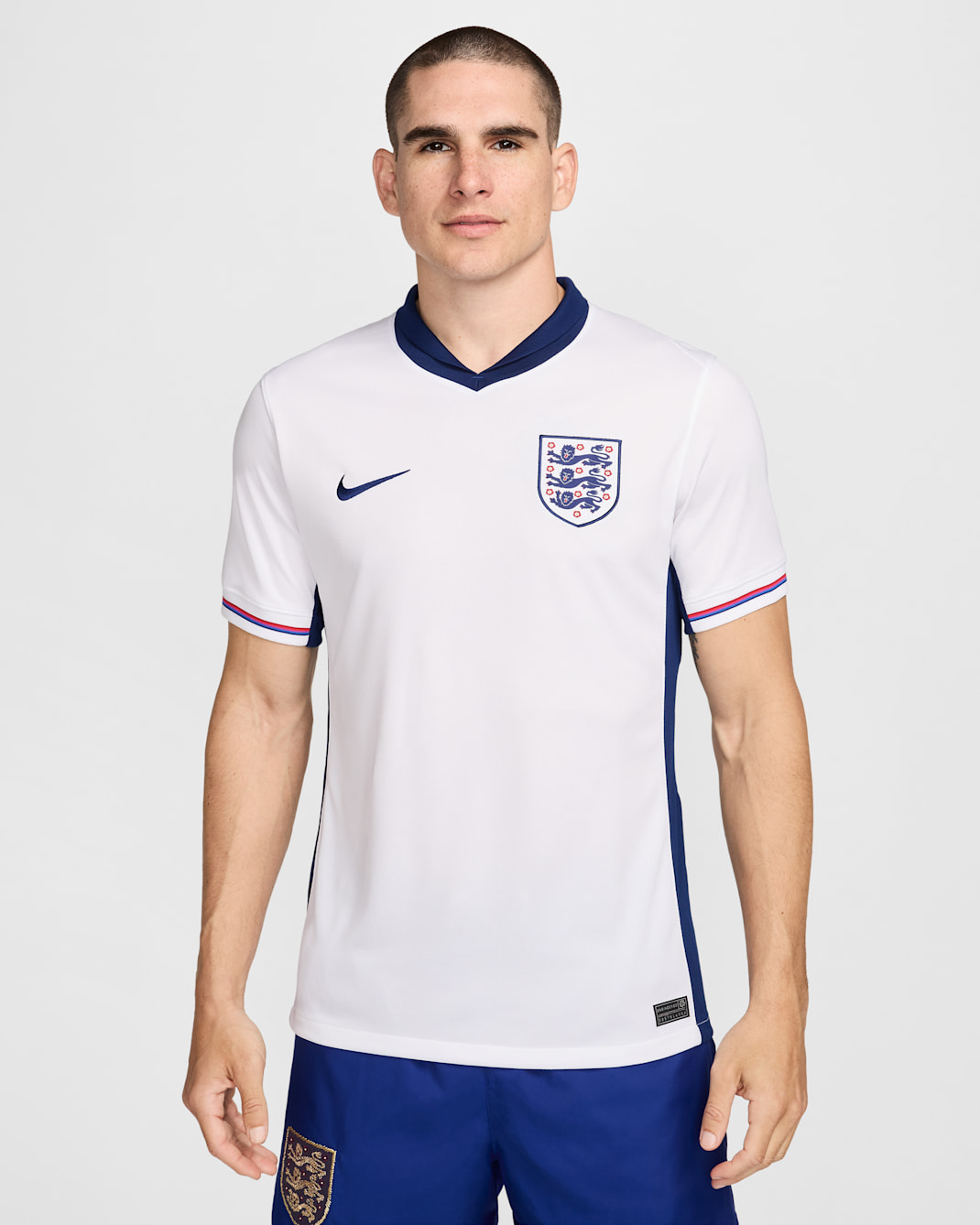 England (Women's Team) 2024/25 Stadium Home Men's Nike Dri-FIT Football Replica Shirt - White/White/Blue Void