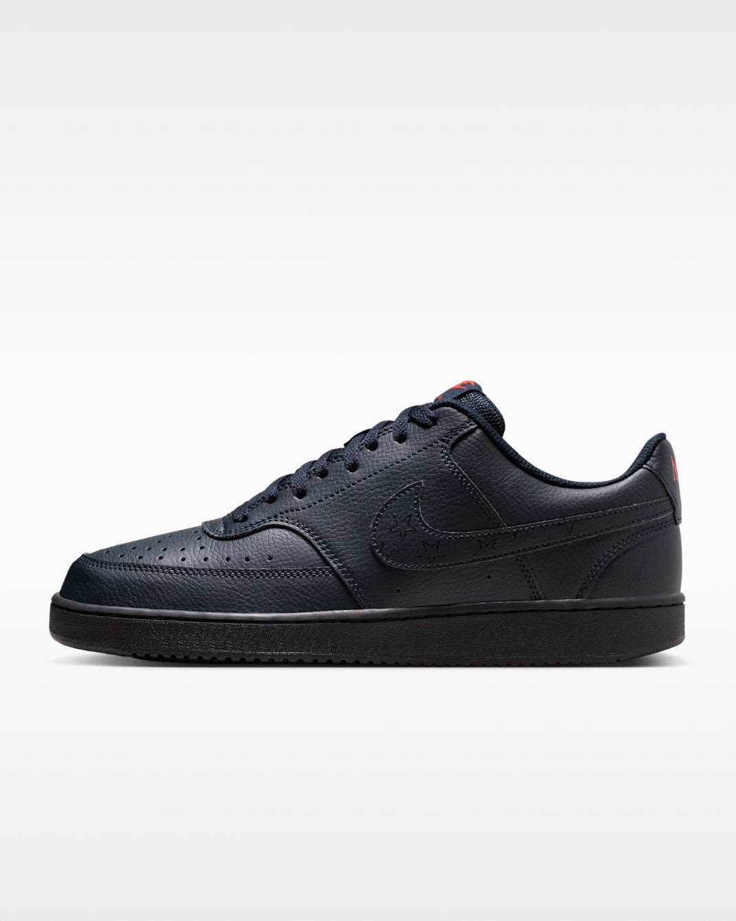 Tenis para hombre Nike Court Vision Low Next Nature - Obsidiana oscuro/Rojo picante/Obsidiana oscuro