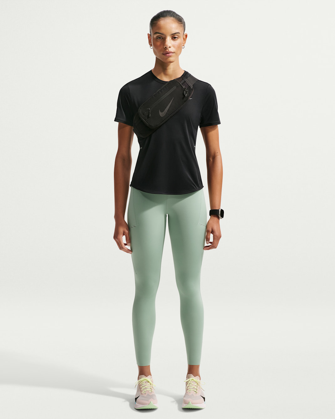 Nike Swift Women's High-Waisted 7/8 Running Leggings with Pockets - Steam