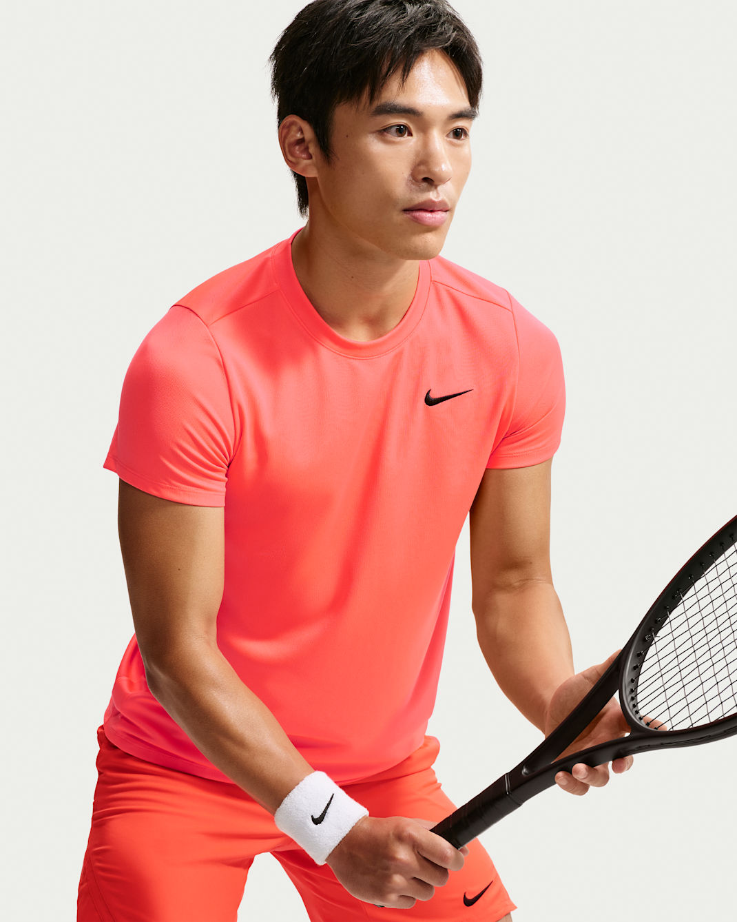 NikeCourt Victory Men's Dri-FIT Tennis Top - Bright Crimson/Black
