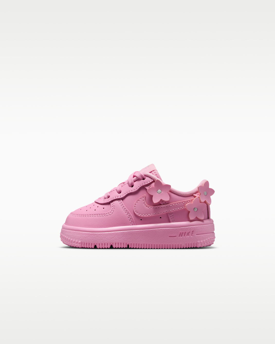 Nike Force 1 Baby/Toddler Shoes - Pink Rise/Pink Foam/Metallic Silver/Pink Rise