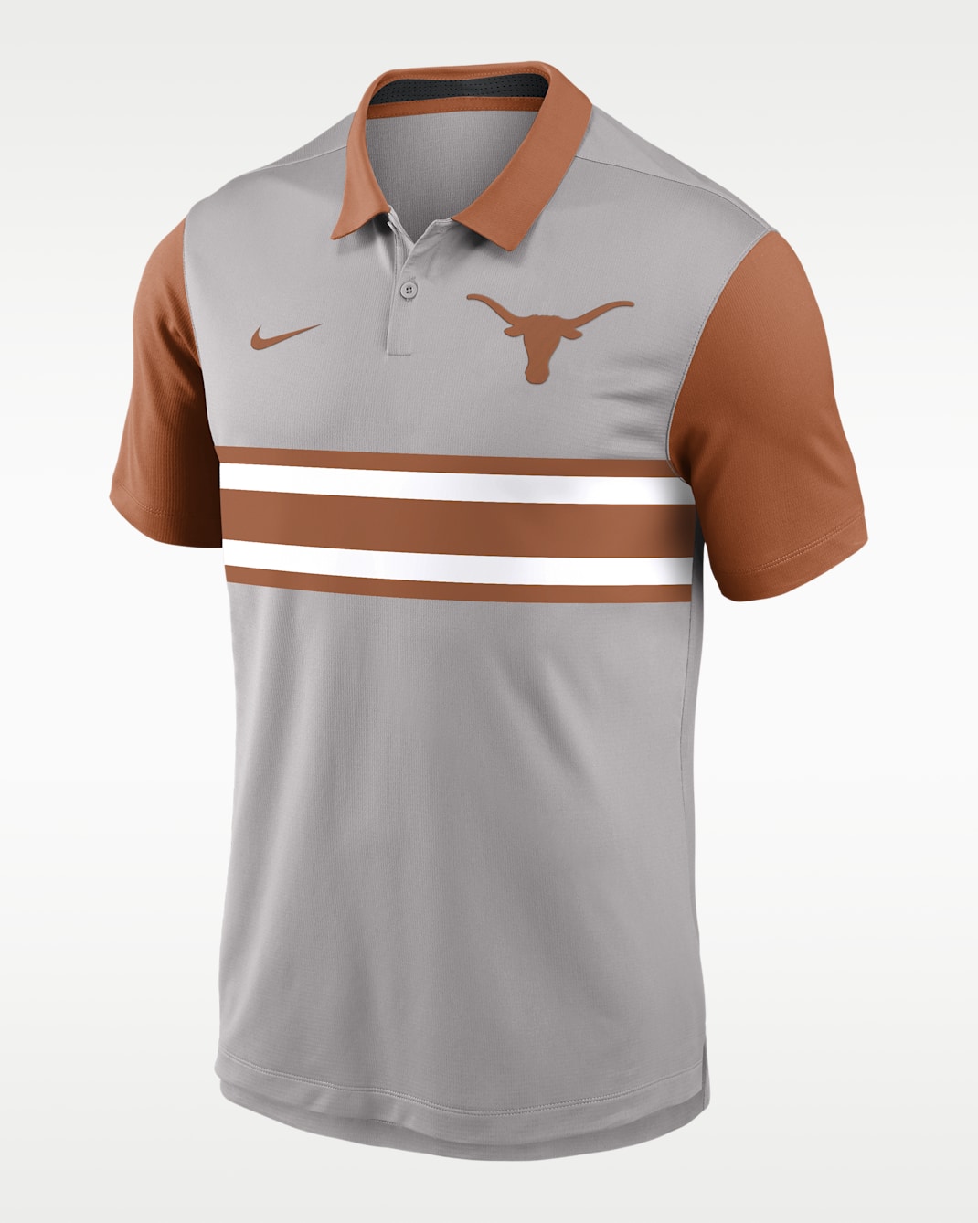 Polo universitaria Nike Dri-FIT para hombre Texas Vapor - Gris