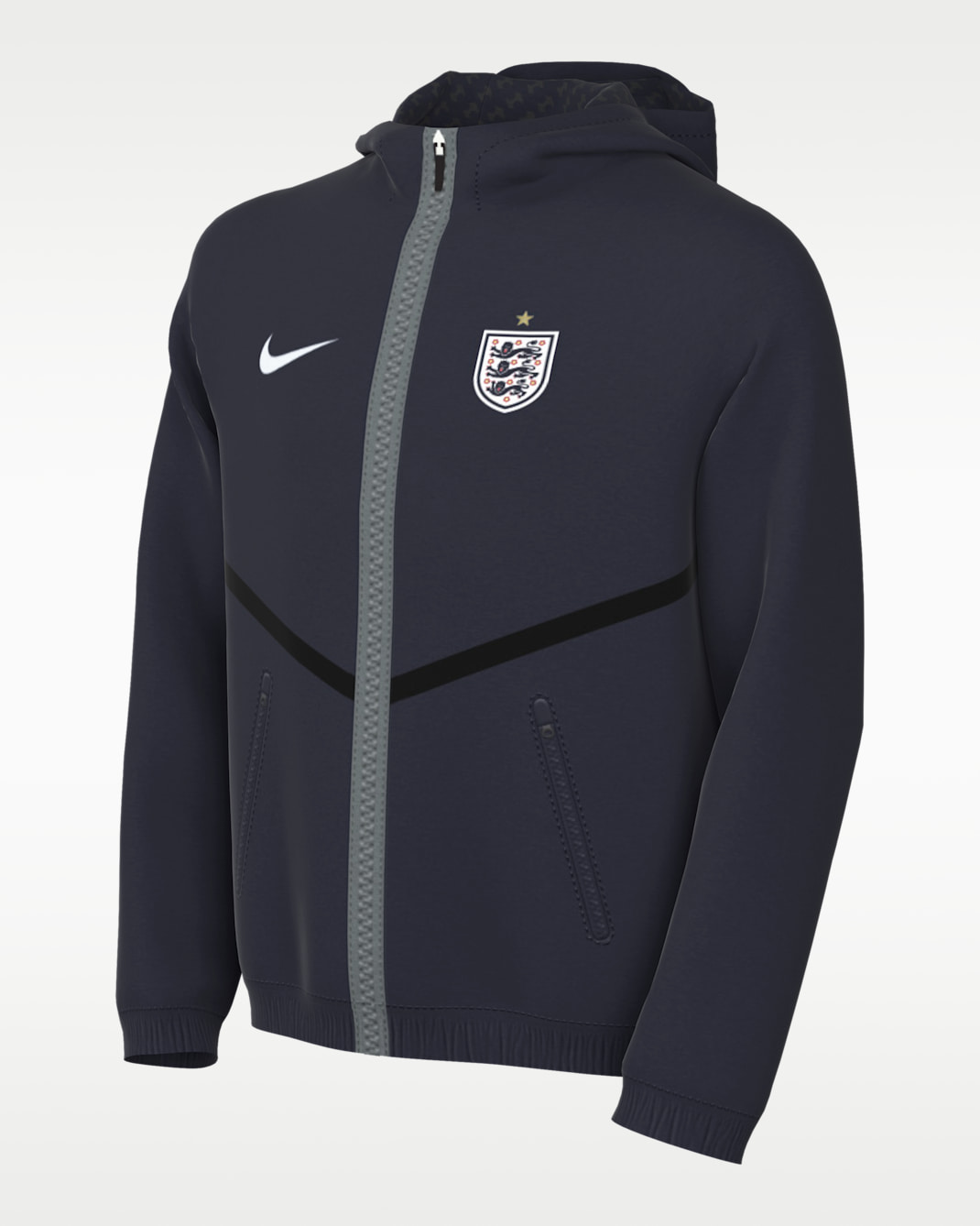 England Big Kids' Nike Dri-FIT Soccer Anthem Jacket - Obsidian/Black/White