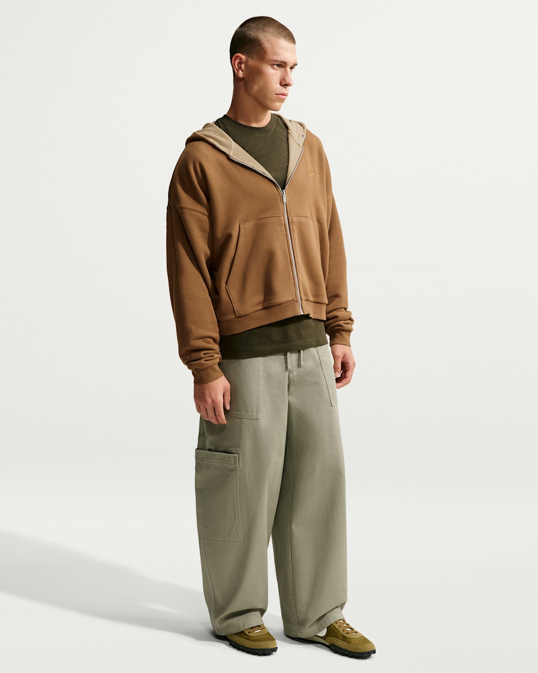 Nike Club Men's Oversized Fleece Full-Zip Reversible Hoodie