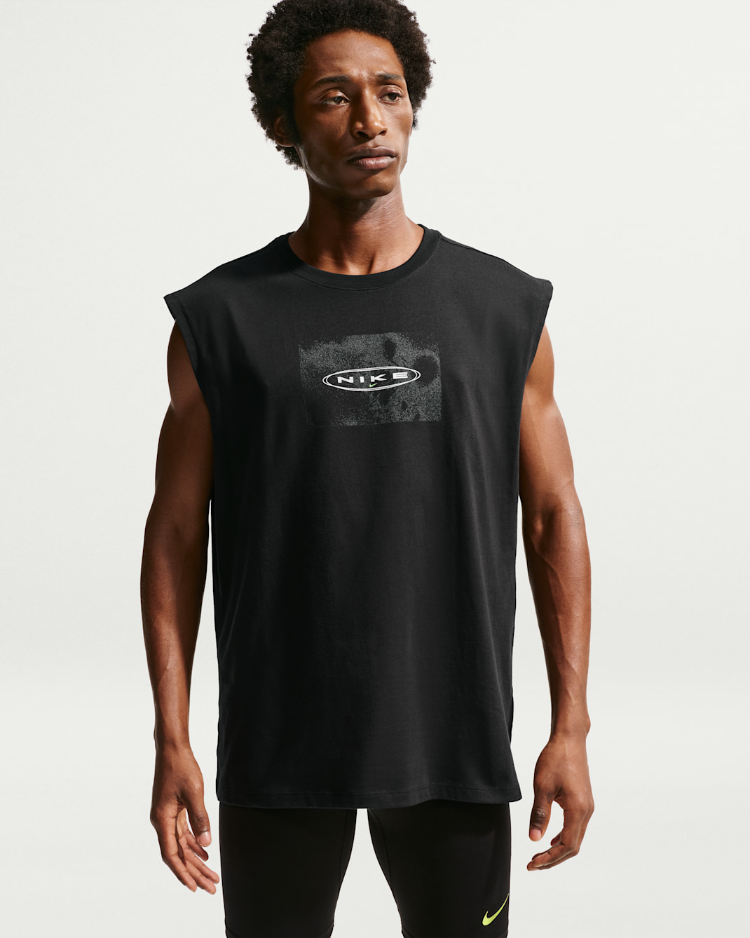 Nike Men's Loose Sleeveless Running T-Shirt - Black