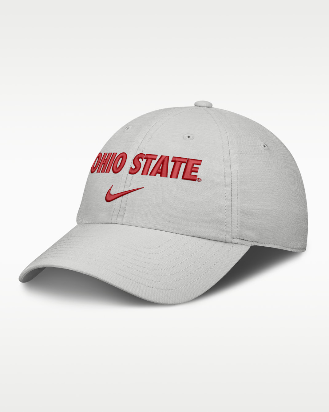 Ohio State Sideline Club Practice Men's Nike College Adjustable Hat - Photon Dust