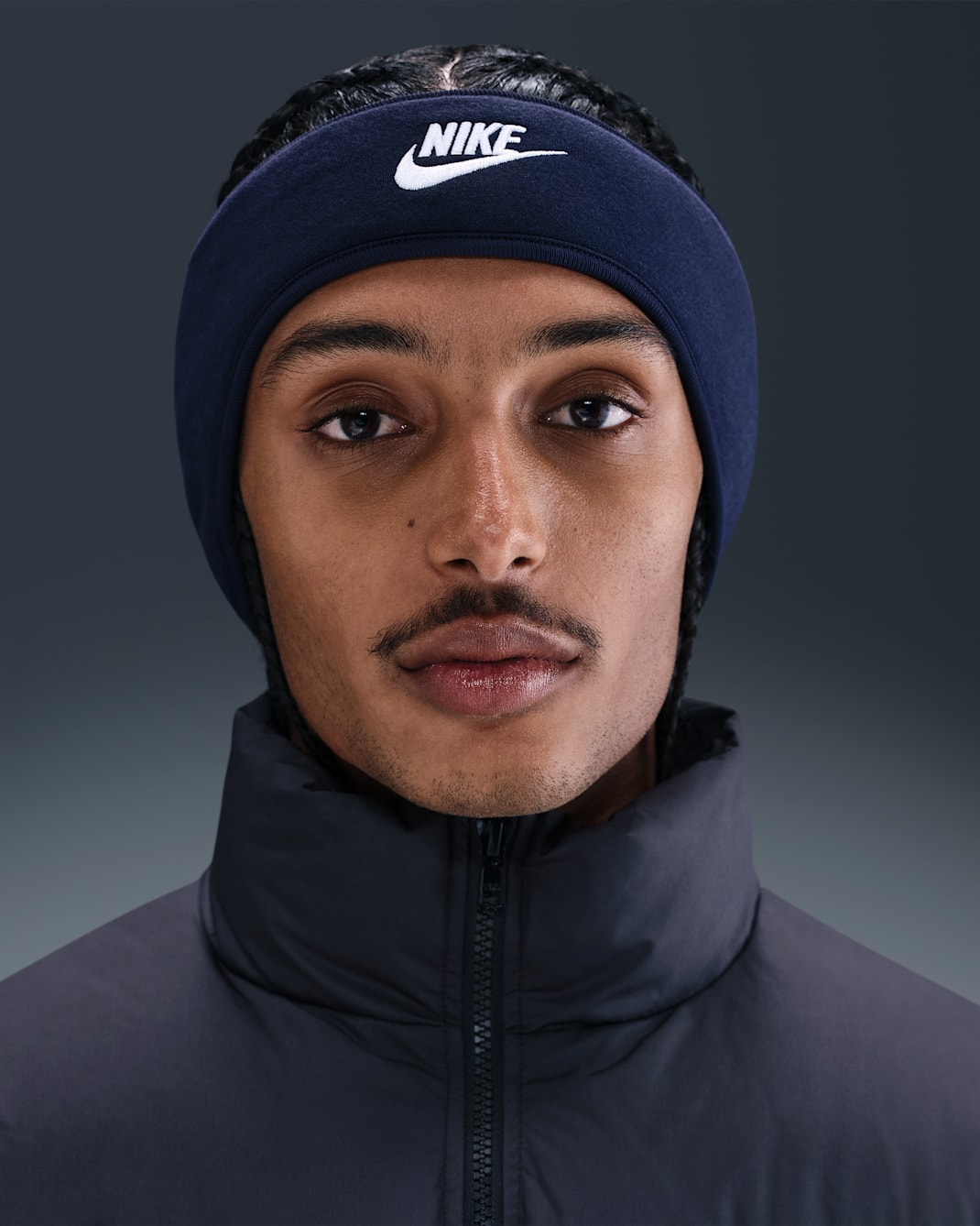 Nike Club Fleece Men's Headband - Obsidian/Black/White