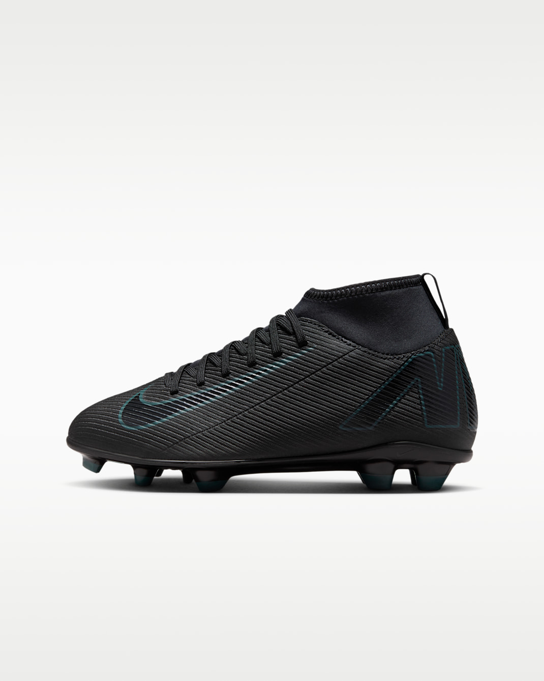 Crampons de foot multi-surfaces à col montant Nike Jr. Mercurial Superfly 10 Club pour enfant/ado - Noir/Deep Jungle/Noir
