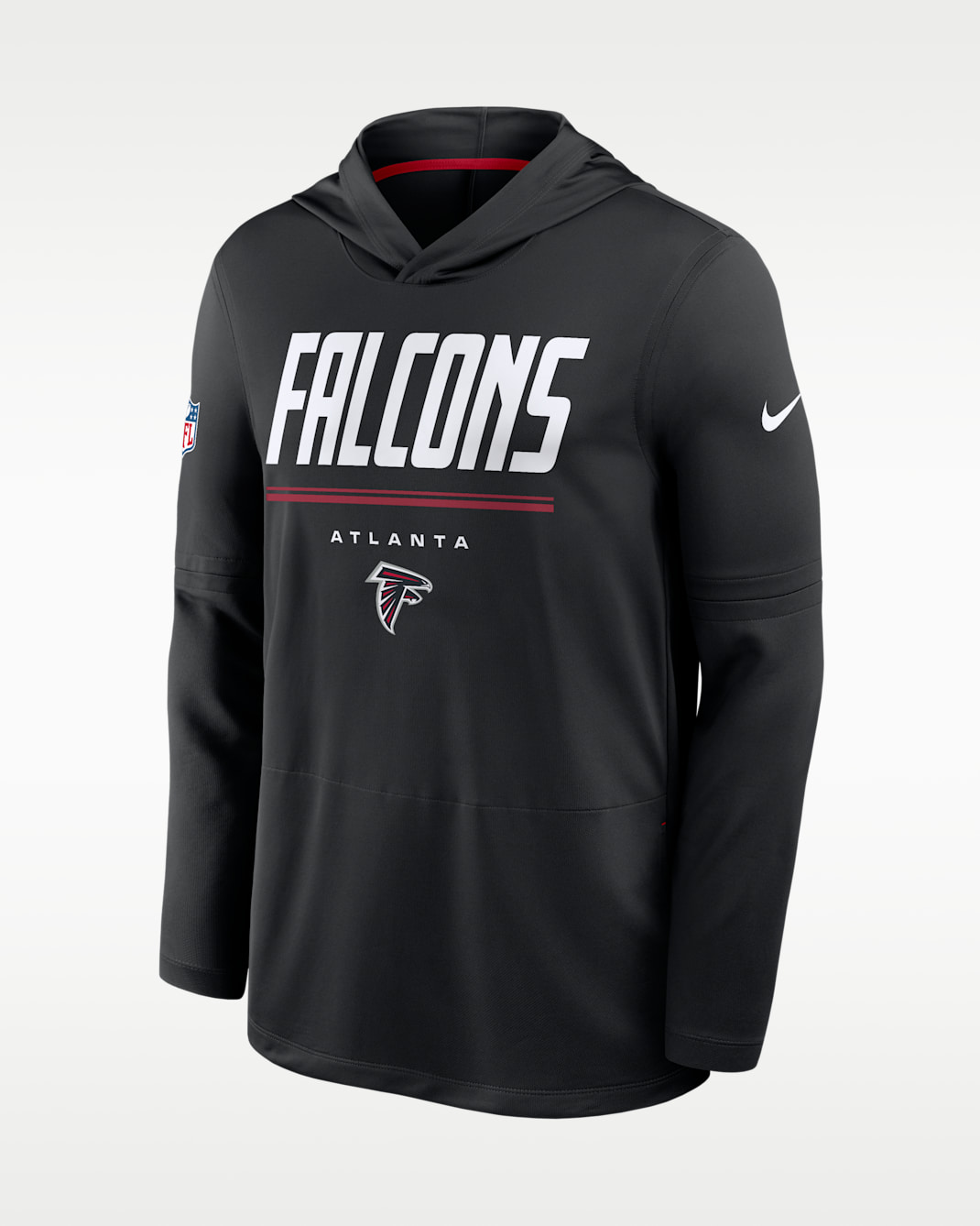 Atlanta Falcons Sideline Men's Nike Dri-FIT NFL Long-Sleeve Hooded Top - Black