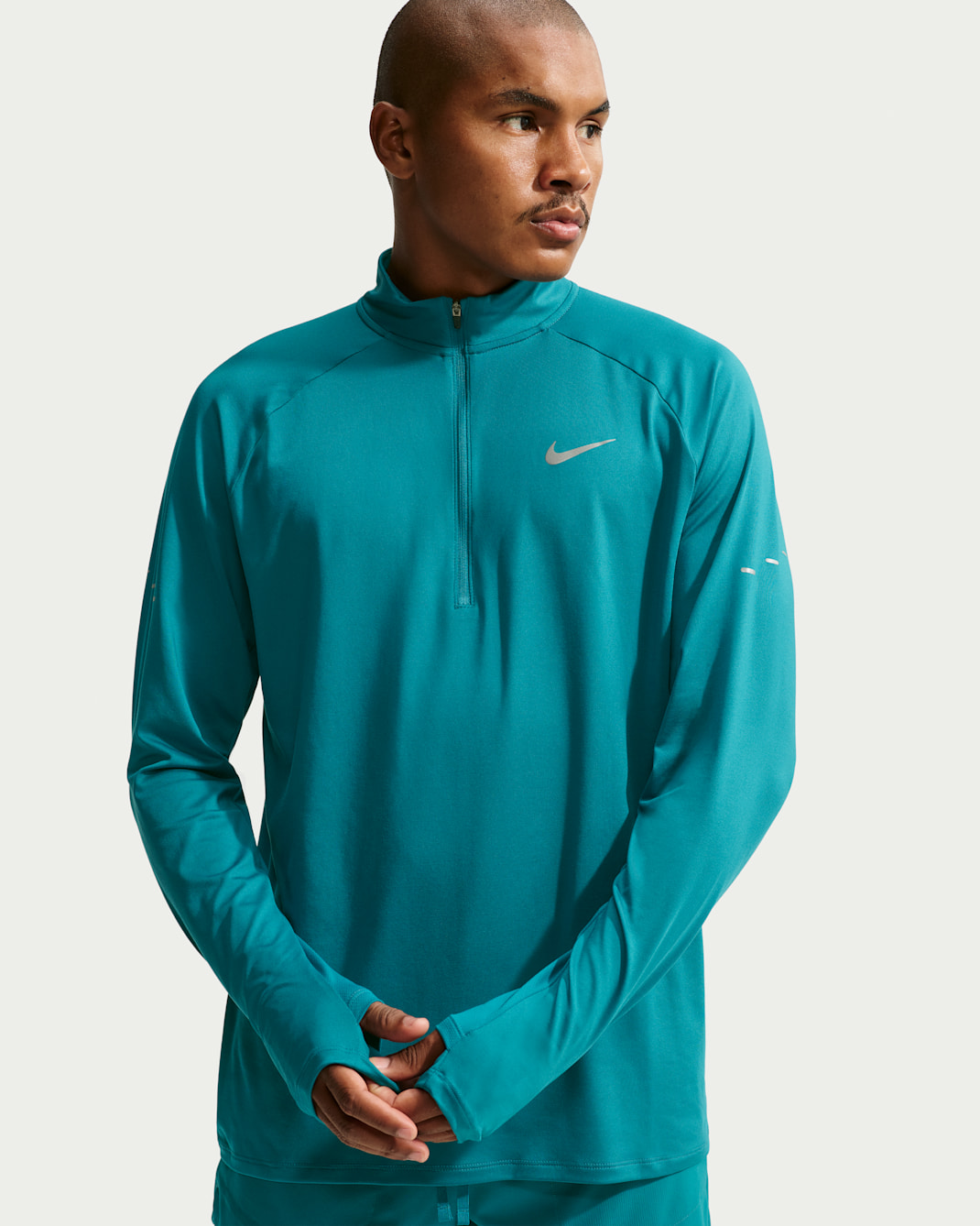 Nike Stride Men's Dri-FIT 1/2-Zip Running Mid Layer - Bright Spruce