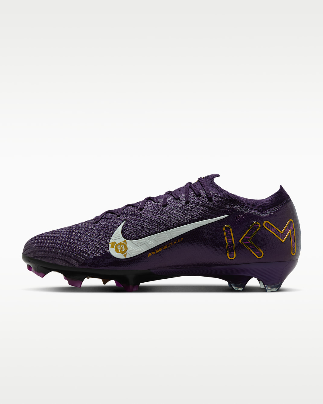 รองเท้าสตั๊ดฟุตบอลไม่หุ้มข้อสำหรับพื้นสนามทั่วไป Nike Mercurial Vapor 16 Elite "Kylian Mbappé" - Grand Purple/Pale Ivory