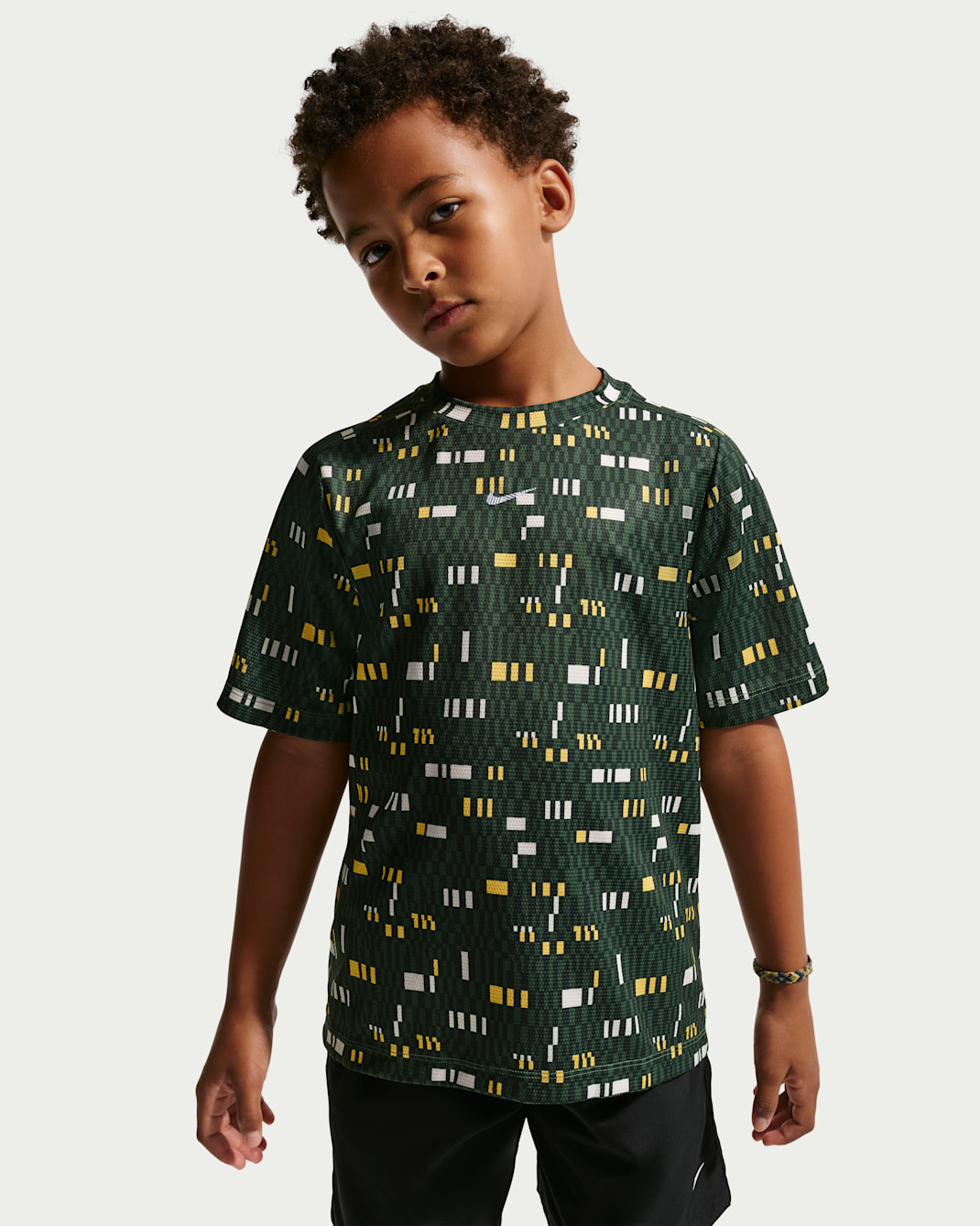 Nike Multi Big Kids' (Boys') Dri-FIT Short-Sleeve Top - Fir/White