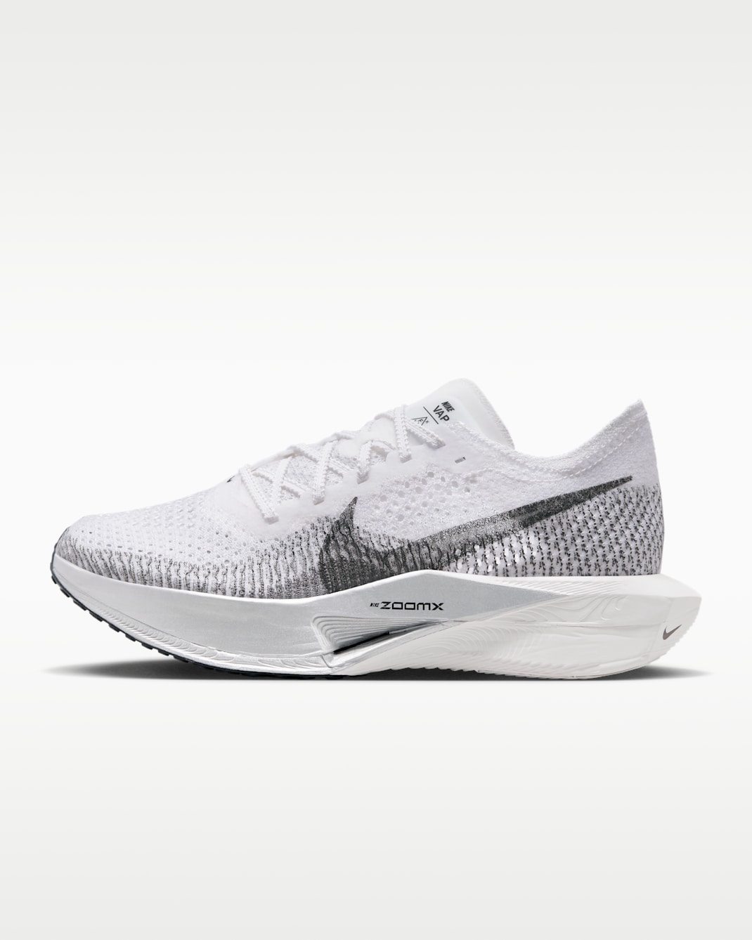 Nike Vaporfly 3 Women's Road Racing Shoes - White/Particle Grey/Metallic Silver/Dark Smoke Grey