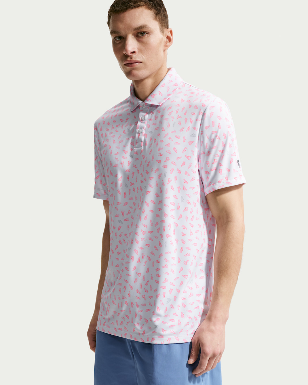 Polo de golf Dri-FIT para hombre Nike Par - Blanco/Lava cálido