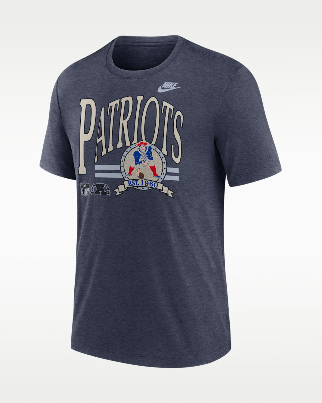 New England Patriots Rewind Men's Nike NFL T-Shirt - Navy Heather