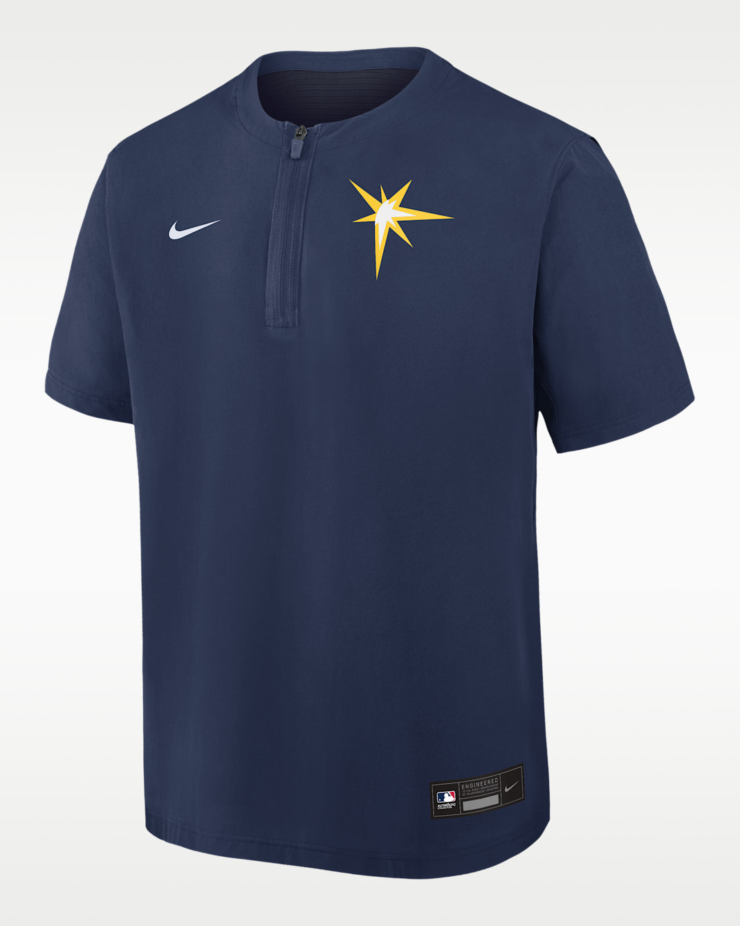 Tampa Bay Rays Authentic Collection Men's Nike Dri-FIT MLB 1/4-Zip Short-Sleeve Windshirt - Navy