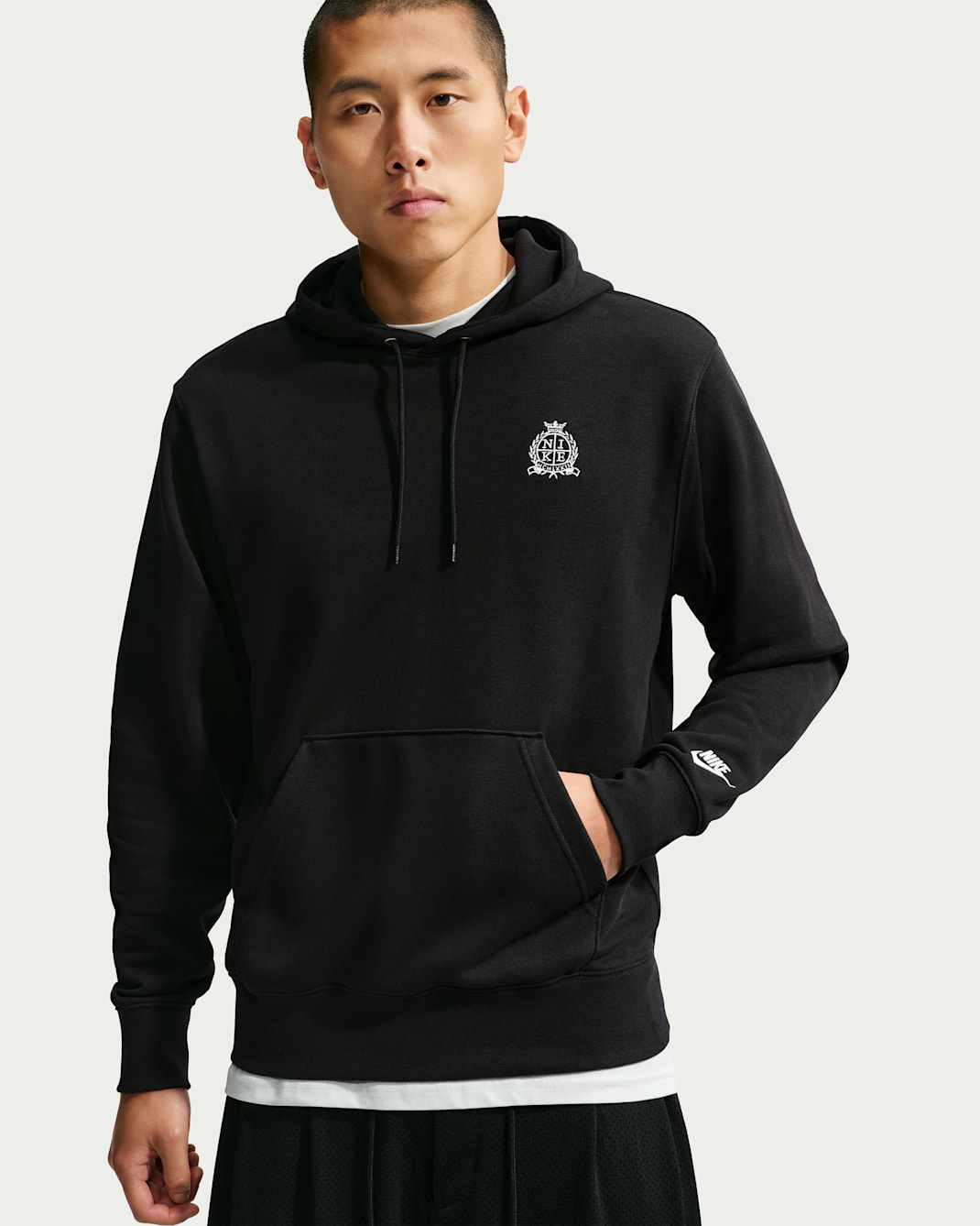 Nike Sportswear Club Men's French Terry Hoodie - Black/Black/Phantom