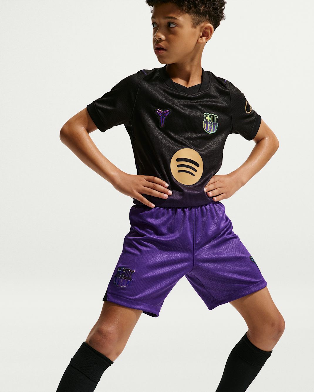 FC Barcelona 2026/27 Stadium Away Big Kids' Kobe Dri-FIT Soccer Replica Shorts