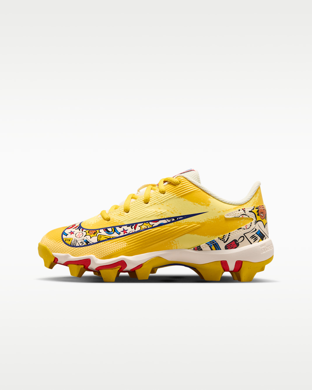 Nike Diamond Standout "Ronald Acuña Jr." Big Kids' Baseball Cleats - Light Laser Orange/Coconut Milk/Midwest Gold/Deep Royal Blue