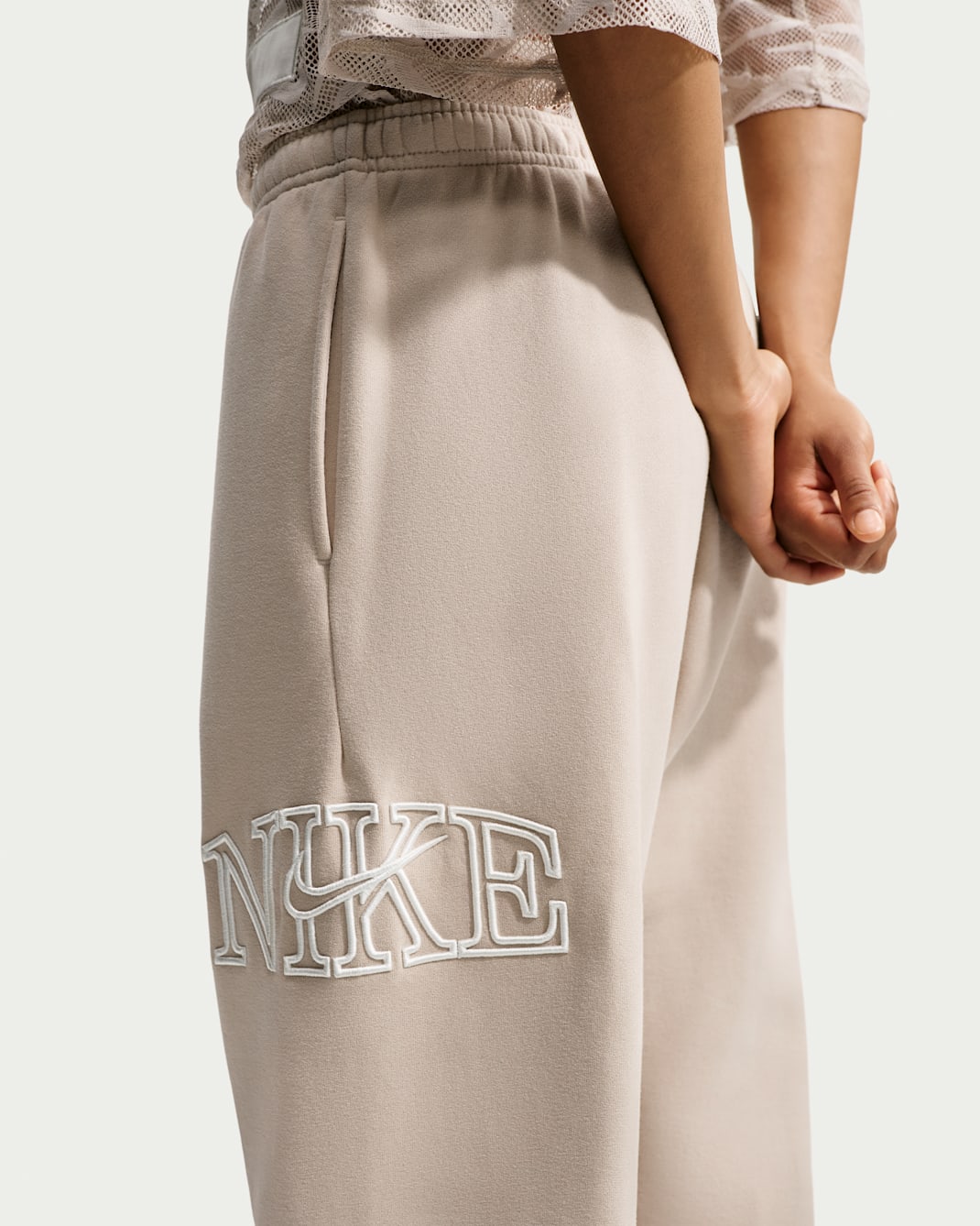 Nike Studio Fleece Medium Weight "Graphic Pack" Women's Oversized Cuffed Logo Pants