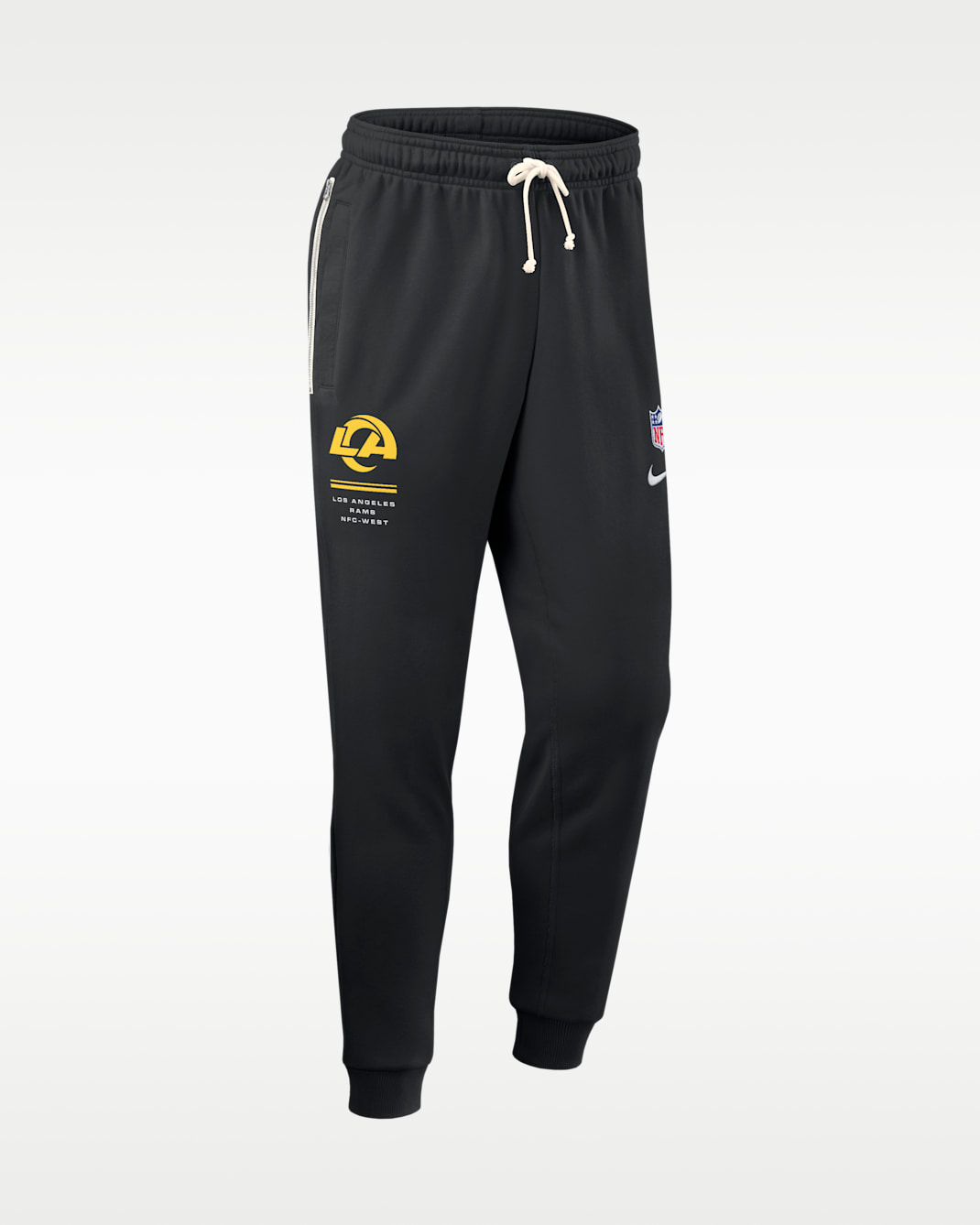 Pants de pierna entallada Nike Dri-FIT de la NFL para hombre Los Angeles Rams Sideline Standard Issue - Negro