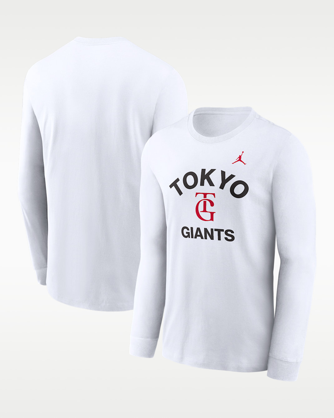 東京 読売ジャイアンツ x ジョーダン エクスクルーシブコレクション メンズ ロングスリーブ Tシャツ - ホワイト