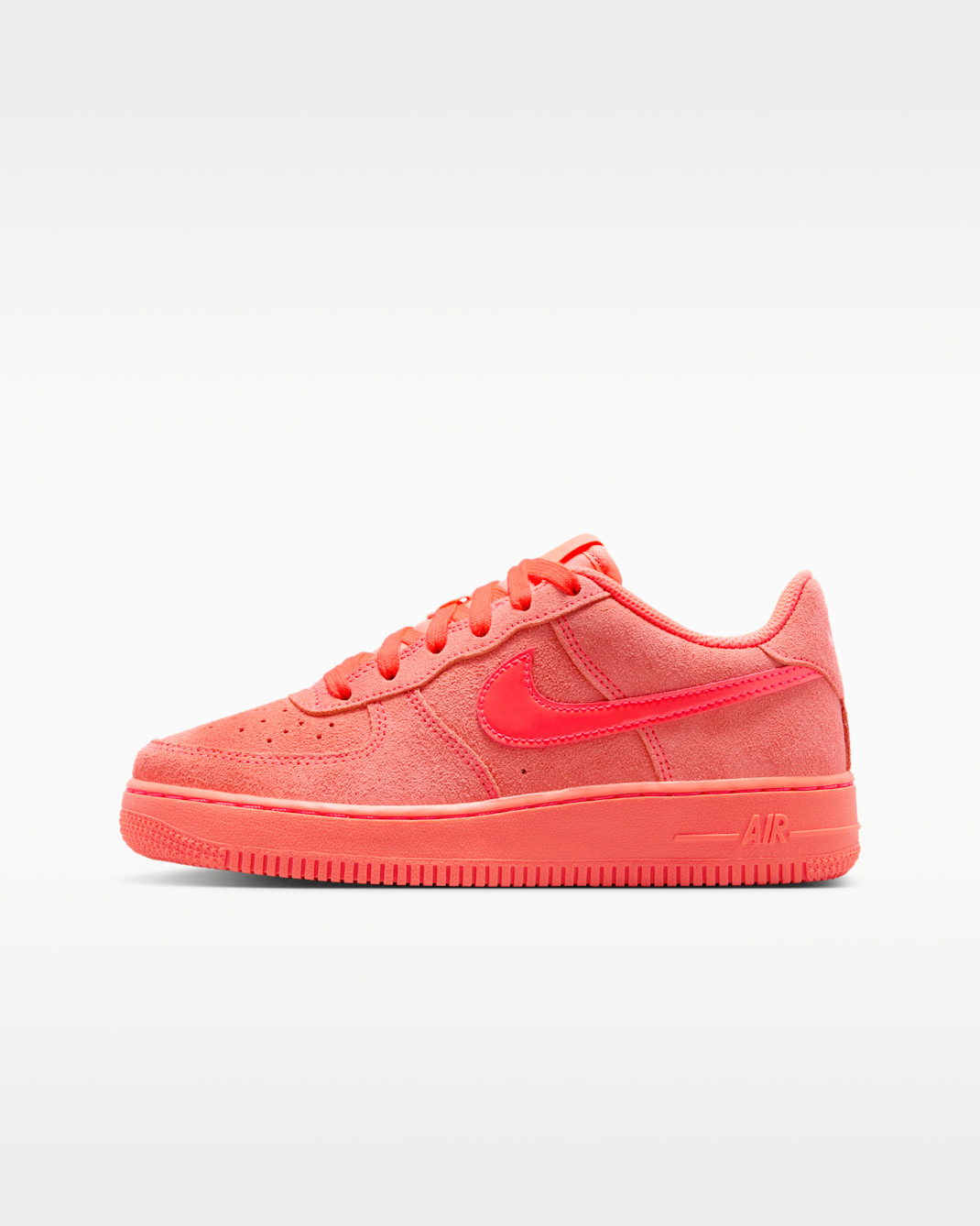 Nike Air Force 1 Suede Big Kids' Shoes - Hot Lava/Hot Lava/Hot Lava