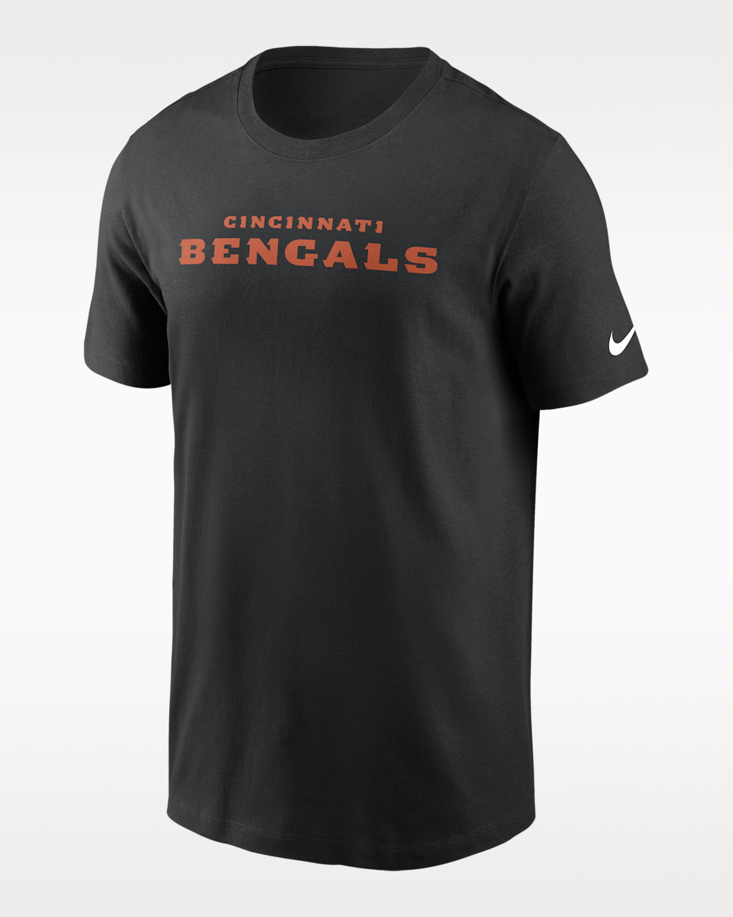Cincinnati Bengals Primetime Wordmark Essential Men's Nike NFL T-Shirt - Black