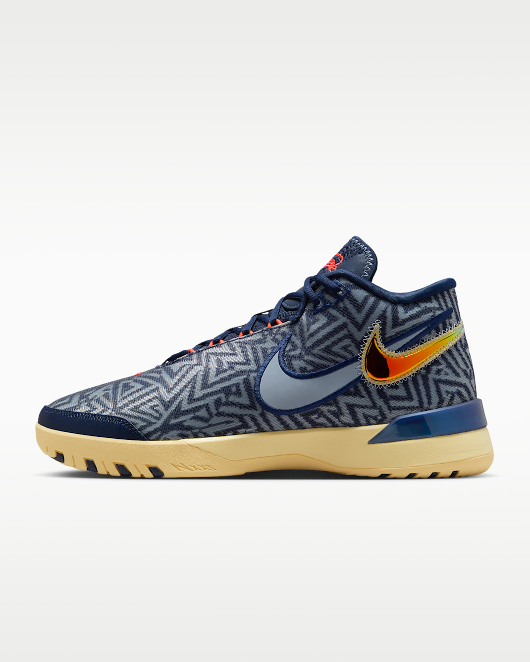 レブロン NXXT ジーニサス EP バスケットボールシューズ - ミッドナイトネイビー/ソフトイエロー/ブライトクリムゾン/ライトアーモリーブルー